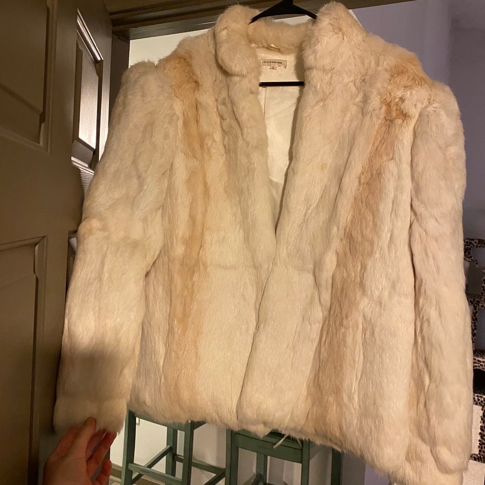 Vintage Real Rabbit Fur Coat